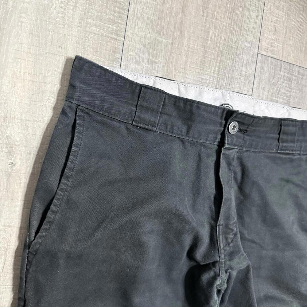 Dickies Pants Black Skinny Straight Workwear Cotton Blend Size Men 32X30 - Picture 8 of 9